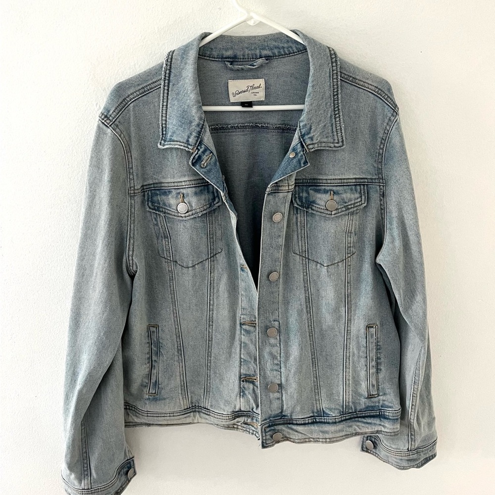 Universal Thread Washed Denim Jacket, Size: Xxl - image 1